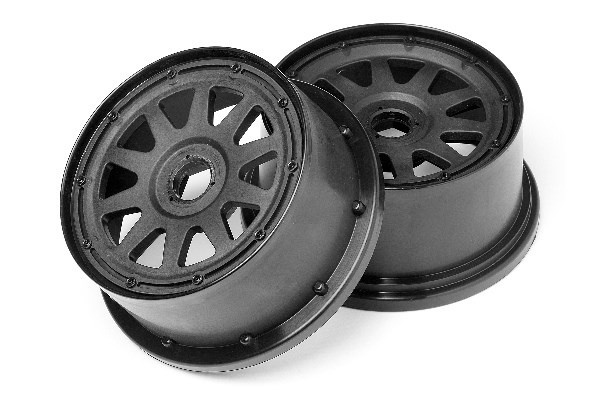 Tr-10 Wheel Black (120X65Mm/-10Mm Offset) in de groep SPEELGOED, KINDER- & BABYPRODUCTEN / Op afstand bestuurbaar / Reserveonderdelen & Extra accessoires / HPI / Velgen / Offroad bij TP E-commerce Nordic AB (A02141)