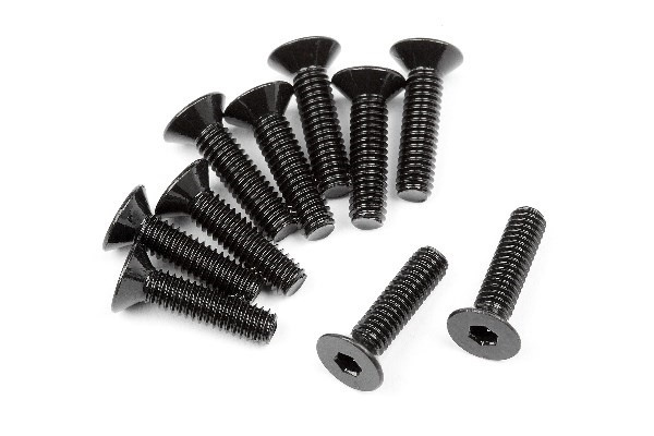 Flat Head Screw M2.5X10Mm (Hex Socket/10Pcs) in de groep SPEELGOED, KINDER- & BABYPRODUCTEN / Op afstand bestuurbaar / Reserveonderdelen & Extra accessoires / HPI / Schroeven/Beugels / Schroeven bij TP E-commerce Nordic AB (A02297)