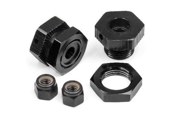 Aluminum Wheel Hex Hub Set 17Mm (Black/4Pcs) in de groep SPEELGOED, KINDER- & BABYPRODUCTEN / Op afstand bestuurbaar / Reserveonderdelen & Extra accessoires / HPI / Reserveonderdelen & Tuning / Aandrijvingen bij TP E-commerce Nordic AB (A02605)