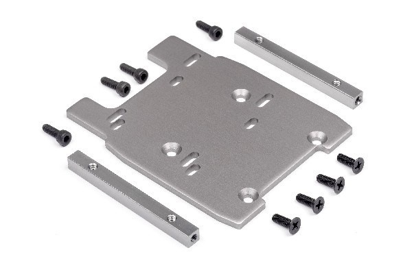 Motor Plate (Gray/4Mm) in de groep SPEELGOED, KINDER- & BABYPRODUCTEN / Op afstand bestuurbaar / Reserveonderdelen & Extra accessoires / HPI / Reserveonderdelen & Tuning / Chassis onderdelen bij TP E-commerce Nordic AB (A02670)