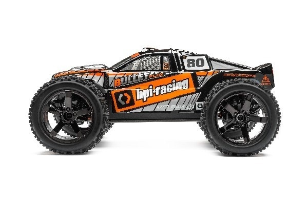 Bullet St Clear Body W/ Nitro/Flux Decals in de groep SPEELGOED, KINDER- & BABYPRODUCTEN / Op afstand bestuurbaar / Reserveonderdelen & Extra accessoires / HPI / Carrosserieën & Accessoires / Offroad-carrosserieën (Transparant) bij TP E-commerce Nordic AB (A02683)