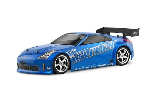 Nissan 350Z Greedy Twin Turbo Body (200Mm) in de groep SPEELGOED, KINDER- & BABYPRODUCTEN / Op afstand bestuurbaar / Reserveonderdelen & Extra accessoires / HPI / Carrosserieën & Accessoires / Onroad-carrosserieën (Transparant) bij TP E-commerce Nordic AB (A03008)