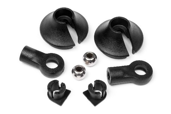 Shock End/Shock Spring Retainer Set in de groep SPEELGOED, KINDER- & BABYPRODUCTEN / Op afstand bestuurbaar / Reserveonderdelen & Extra accessoires / HPI / Reserveonderdelen & Tuning / Schokdempers bij TP E-commerce Nordic AB (A03274)