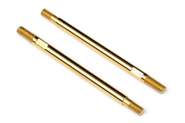 Titanium Nitride Coated Shock Shaft 3X50Mm (2Pcs) in de groep SPEELGOED, KINDER- & BABYPRODUCTEN / Op afstand bestuurbaar / Reserveonderdelen & Extra accessoires / HPI / Reserveonderdelen & Tuning / Schokdempers bij TP E-commerce Nordic AB (A03969)