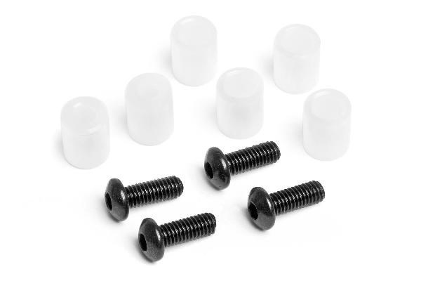 Bushing/Screw Set For Aluminium Adustable Upperarm in de groep SPEELGOED, KINDER- & BABYPRODUCTEN / Op afstand bestuurbaar / Reserveonderdelen & Extra accessoires / HPI / Reserveonderdelen & Tuning / Schokdempers bij TP E-commerce Nordic AB (A04086)