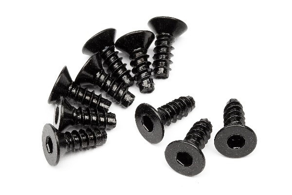 Tp. Flat Head Screw M3X8Mm (Hex Socket/10Pcs) in de groep SPEELGOED, KINDER- & BABYPRODUCTEN / Op afstand bestuurbaar / Reserveonderdelen & Extra accessoires / HPI / Schroeven/Beugels / Schroeven bij TP E-commerce Nordic AB (A04214)