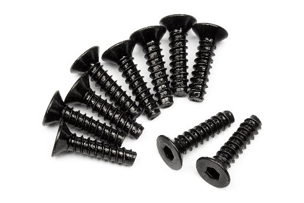 Tp. Flat Head Screw M3X12Mm (Hex Socket/10Pcs) in de groep SPEELGOED, KINDER- & BABYPRODUCTEN / Op afstand bestuurbaar / Reserveonderdelen & Extra accessoires / HPI / Schroeven/Beugels / Schroeven bij TP E-commerce Nordic AB (A04216)