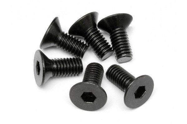 Flat Head Screw M6X14Mm (Hex Socket/6Pcs) in de groep SPEELGOED, KINDER- & BABYPRODUCTEN / Op afstand bestuurbaar / Reserveonderdelen & Extra accessoires / HPI / Schroeven/Beugels / Schroeven bij TP E-commerce Nordic AB (A04256)