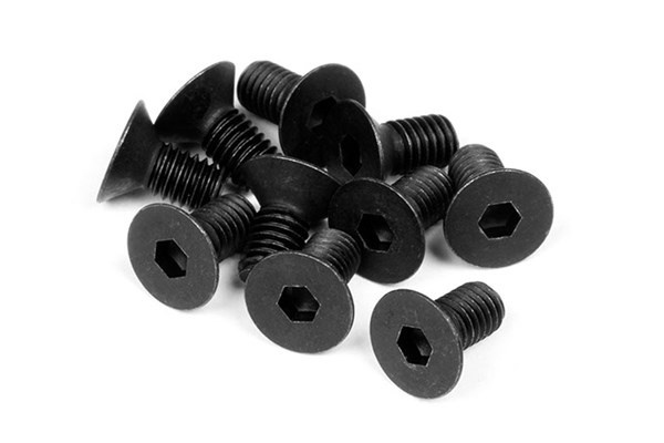 Flat Head Screw M3X6Mm (Hex Socket/10Pcs) in de groep SPEELGOED, KINDER- & BABYPRODUCTEN / Op afstand bestuurbaar / Reserveonderdelen & Extra accessoires / HPI / Schroeven/Beugels / Schroeven bij TP E-commerce Nordic AB (A04344)