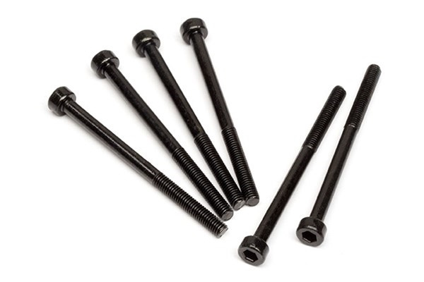 Cap Head Screw M3X42Mm (Black/6Pcs) in de groep SPEELGOED, KINDER- & BABYPRODUCTEN / Op afstand bestuurbaar / Reserveonderdelen & Extra accessoires / HPI / Schroeven/Beugels / Schroeven bij TP E-commerce Nordic AB (A04387)