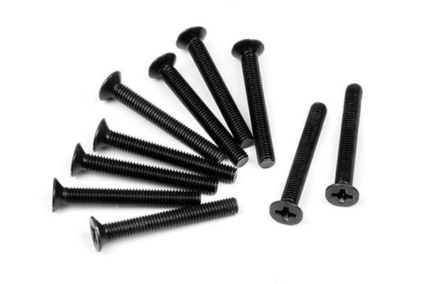 Flathead Screw M3X24Mm (10Pcs) in de groep SPEELGOED, KINDER- & BABYPRODUCTEN / Op afstand bestuurbaar / Reserveonderdelen & Extra accessoires / HPI / Schroeven/Beugels / Schroeven bij TP E-commerce Nordic AB (A04392)