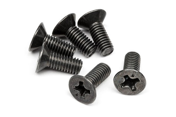 Flat Head Screw M3 X 8Mm (6 Pcs) in de groep SPEELGOED, KINDER- & BABYPRODUCTEN / Op afstand bestuurbaar / Reserveonderdelen & Extra accessoires / HPI / Schroeven/Beugels / Schroeven bij TP E-commerce Nordic AB (A04427)