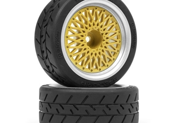 BBS RS Weels Silver/Gold 26mm (6mm Offset) in de groep SPEELGOED, KINDER- & BABYPRODUCTEN / Op afstand bestuurbaar / Reserveonderdelen & Extra accessoires / HPI / Velgen / Onroad bij TP E-commerce Nordic AB (A04599)