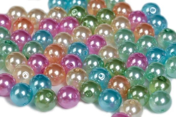 Pearl`n fun Blanka pärlor 10mm blandade färger, 500g in de groep SPORT, VRIJE TIJD & HOBBY / Hobby / Kralen / Kunststof kralen bij TP E-commerce Nordic AB (A05251)