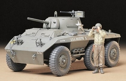 Tamiya 1/35 US M8 ARM.CAR GREYHOUND in de groep SPORT, VRIJE TIJD & HOBBY / Hobby / Kunststof modellen / Militaire voertuigen (land) bij TP E-commerce Nordic AB (A06326)