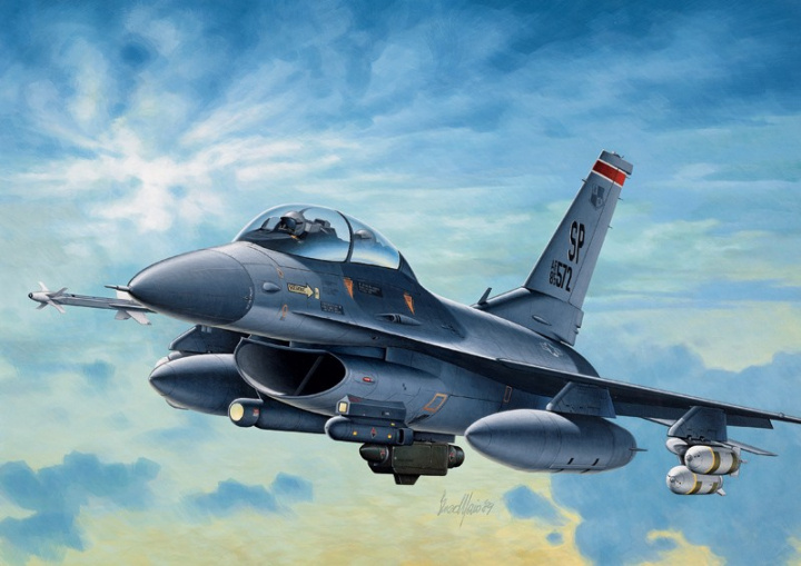 Italeri 1:72 F-16C/D NIGHT FALCON in de groep SPORT, VRIJE TIJD & HOBBY / Hobby / Kunststof modellen / Vliegtuigen/helikopters bij TP E-commerce Nordic AB (A07042)