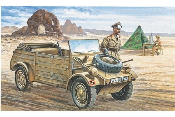 Italeri 1:35 VW Typ 82 KUBELWAGEN in de groep SPORT, VRIJE TIJD & HOBBY / Hobby / Kunststof modellen / Militaire voertuigen (land) bij TP E-commerce Nordic AB (A07058)