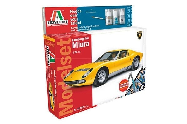 Italeri 1:24 LAMBORGHINI MIURA in de groep SPORT, VRIJE TIJD & HOBBY / Hobby / Kunststof modellen / Startpakketten/Cadeausets bij TP E-commerce Nordic AB (A07161)