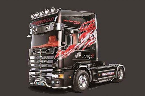 Italeri 1:24 SCANIA 164L TOPCLASS in de groep SPORT, VRIJE TIJD & HOBBY / Hobby / Kunststof modellen / Auto\'s bij TP E-commerce Nordic AB (A07171)