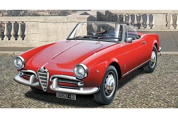 Italeri 1:24 Alfa Romeo Giulietta Spider 1300 in de groep SPORT, VRIJE TIJD & HOBBY / Hobby / Kunststof modellen / Auto\'s bij TP E-commerce Nordic AB (A07219)