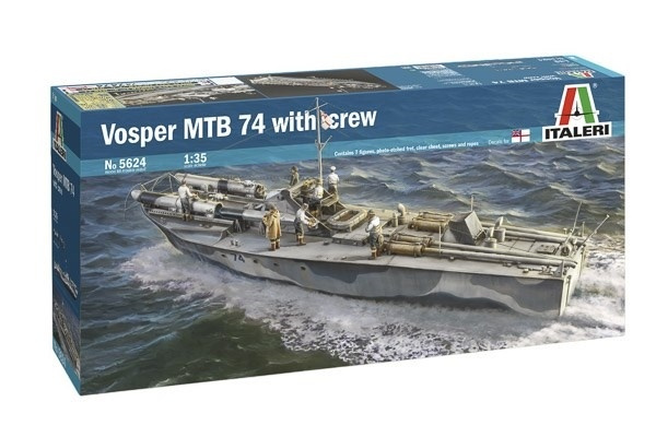 Italeri 1:35 Vosper 74 With Crew in de groep SPORT, VRIJE TIJD & HOBBY / Hobby / Kunststof modellen / Schepen bij TP E-commerce Nordic AB (A07284)