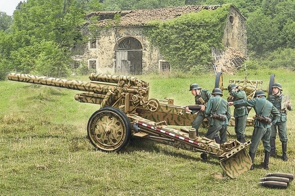 Italeri 1:72 15 cm Field Howitzer / 10,5 cm Field Gun in de groep SPORT, VRIJE TIJD & HOBBY / Hobby / Kunststof modellen / Militaire voertuigen (land) bij TP E-commerce Nordic AB (A07316)