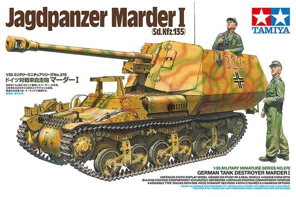 Tamiya 1/35 German Tank Destroyer Marder I in de groep SPORT, VRIJE TIJD & HOBBY / Hobby / Kunststof modellen / Militaire voertuigen (land) bij TP E-commerce Nordic AB (A07413)