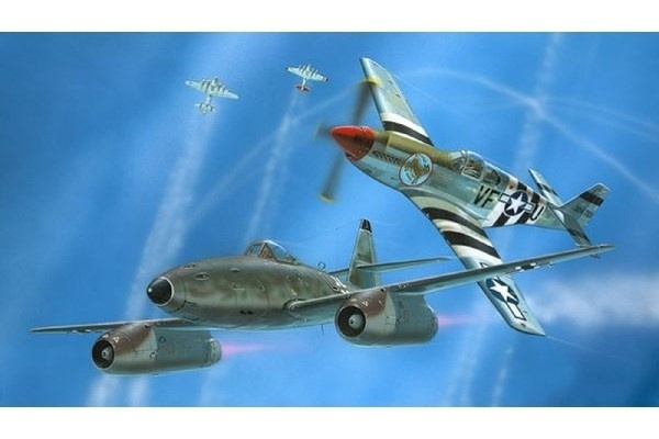 Revell Combat Set Me262 & P-51B 1:72 in de groep SPORT, VRIJE TIJD & HOBBY / Hobby / Kunststof modellen / Vliegtuigen/helikopters bij TP E-commerce Nordic AB (A07591)