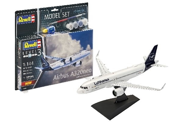 Revell 1:144 Model Set Airbus A320 Neo \'Lufthansa in de groep SPORT, VRIJE TIJD & HOBBY / Hobby / Kunststof modellen / Startpakketten/Cadeausets bij TP E-commerce Nordic AB (A08068)