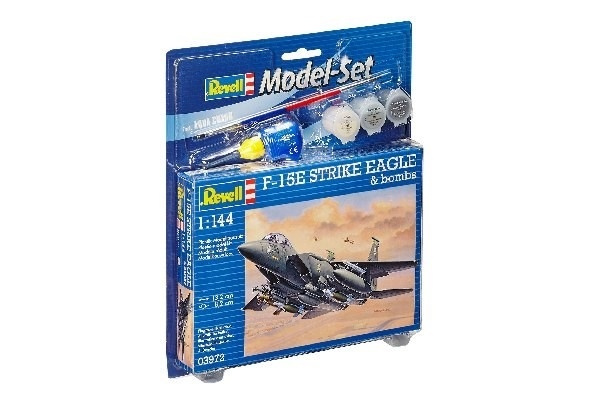 Revell Model Set F-15E STRIKE EAGLE & b in de groep SPORT, VRIJE TIJD & HOBBY / Hobby / Kunststof modellen / Startpakketten/Cadeausets bij TP E-commerce Nordic AB (A08082)