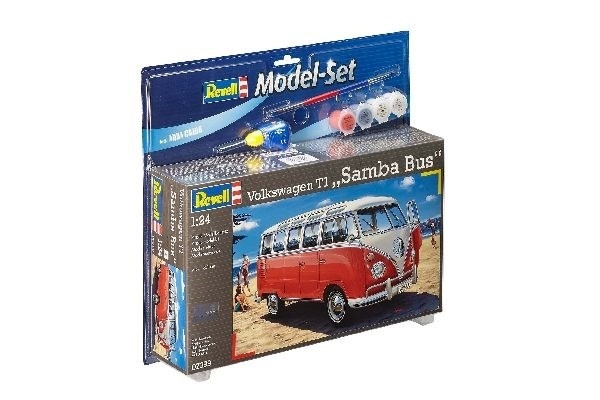 Revell Model Set VW T1 Samba Bus in de groep SPORT, VRIJE TIJD & HOBBY / Hobby / Kunststof modellen / Startpakketten/Cadeausets bij TP E-commerce Nordic AB (A08180)