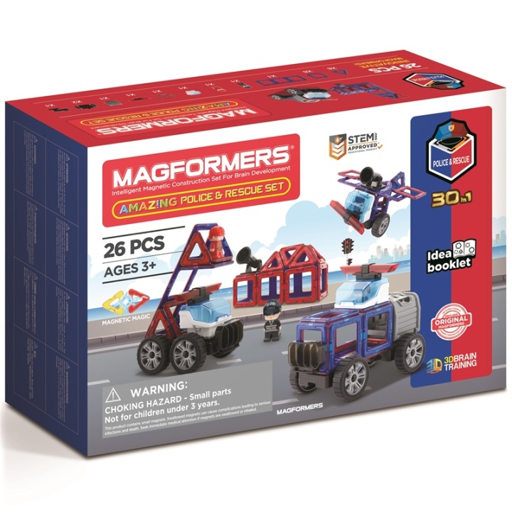 Magformers Police & Rescue set 26 pcs in de groep SPEELGOED, KINDER- & BABYPRODUCTEN / Speelgoed / Kinderpuzzel bij TP E-commerce Nordic AB (A08545)