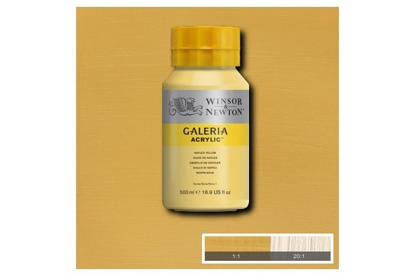 Galeria Acrylic 500Ml Naples Yellow 422 in de groep SPORT, VRIJE TIJD & HOBBY / Hobby / Schilderen & tekenen / Kunstenaarkleuren / Acryl bij TP E-commerce Nordic AB (A08803)