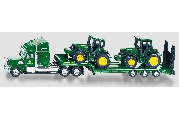 Lastbil med 2st John Deere Traktorer 1:87 in de groep SPEELGOED, KINDER- & BABYPRODUCTEN / Speelgoed / Speelgoedauto\'s bij TP E-commerce Nordic AB (A09980)