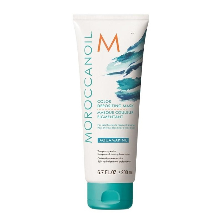 Moroccanoil Color Depositing Mask Aquamarine 200ml in de groep BEAUTY & HEALTH / Haar & Styling / Haarverzorging / Haarverf / Haarverf & Kleurbommen bij TP E-commerce Nordic AB (A12284)