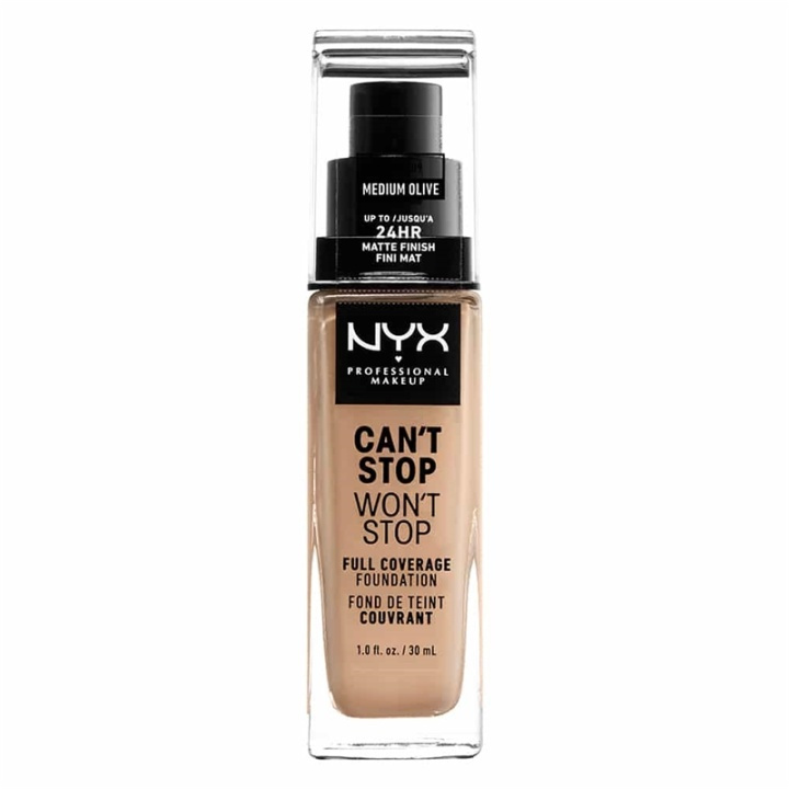 NYX PROF. MAKEUP Cant Stop Wont Stop Foundation - Medium Olive in de groep BEAUTY & HEALTH / Makeup / Make-up gezicht / Foundation bij TP E-commerce Nordic AB (A12422)