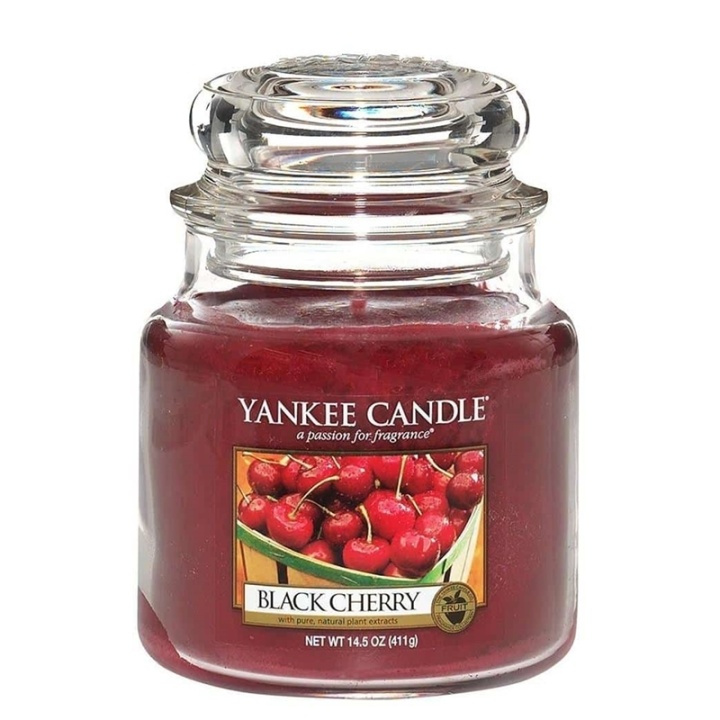 Yankee Candle Classic Medium Jar Black Cherry 411g in de groep BEAUTY & HEALTH / Geuren & Parfum / Overige geuren / Geurkaarsen bij TP E-commerce Nordic AB (A13277)