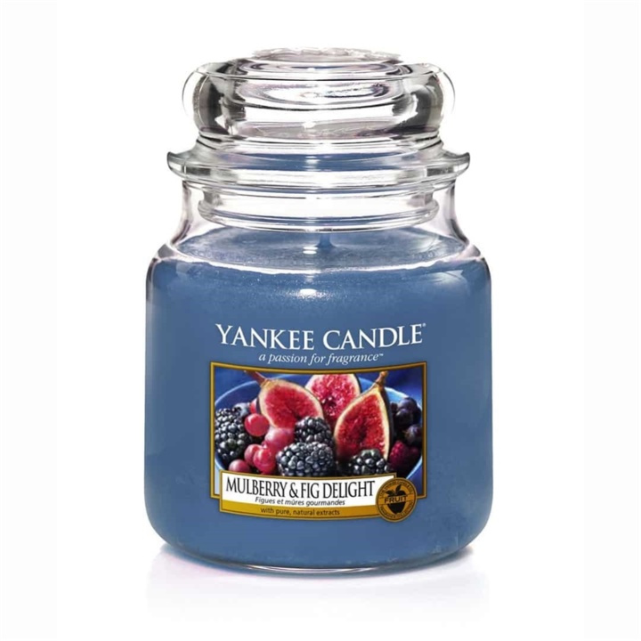 Yankee Candle Classic Medium Jar Mulberry & Fig Delight 411g in de groep BEAUTY & HEALTH / Geuren & Parfum / Overige geuren / Geurkaarsen bij TP E-commerce Nordic AB (A13286)