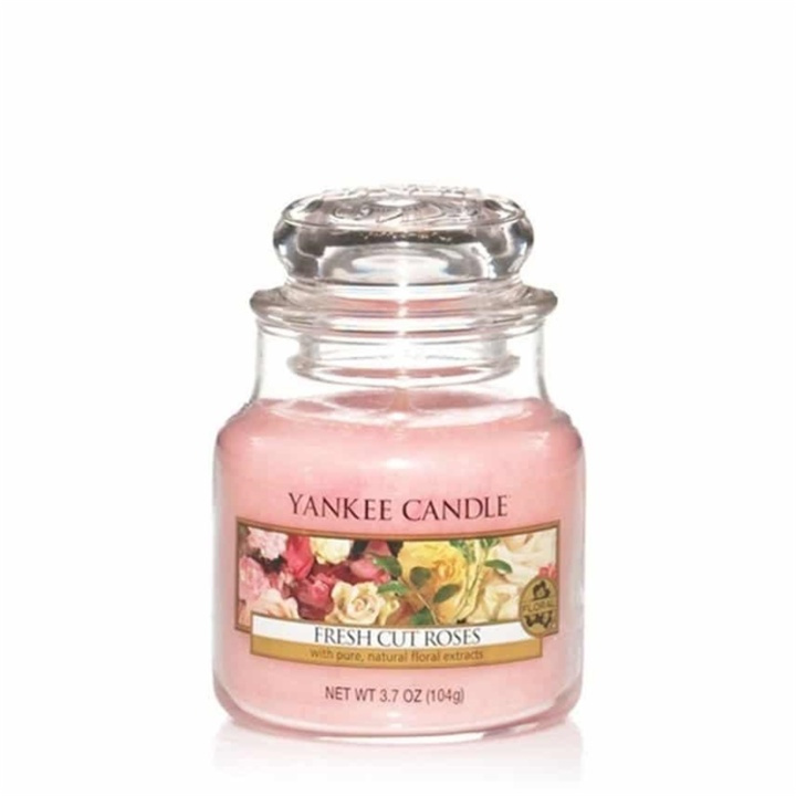 Yankee Candle Classic Small Jar Fresh Cut Roses 104g in de groep BEAUTY & HEALTH / Geuren & Parfum / Overige geuren / Geurkaarsen bij TP E-commerce Nordic AB (A13308)