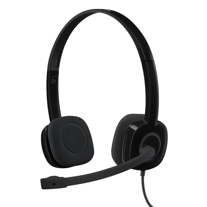 Logitech H151 Headset Huvudband 3,5 mm kontakt Svart in de groep COMPUTERS & RANDAPPARATUUR / GAMING / Koptelefoon bij TP E-commerce Nordic AB (A14868)