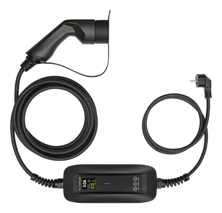 DELTACO e-Charge, cable Mode2, Schuko - type 2, 6-16A, 4+1,5M in de groep AUTO / Laadkabels & Oplaadboxen voor Elektrische auto bij TP E-commerce Nordic AB (A16676)