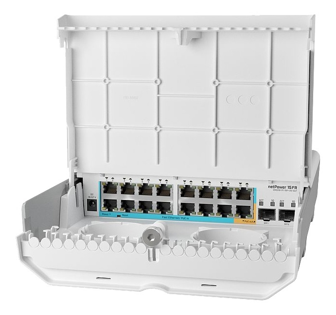 MikroTik CRS318-1Fi-15Fr-2S-OUT outdoor 18p switch 15 PoE and SFP in de groep COMPUTERS & RANDAPPARATUUR / Netwerk / Schakelaars bij TP E-commerce Nordic AB (A17087)