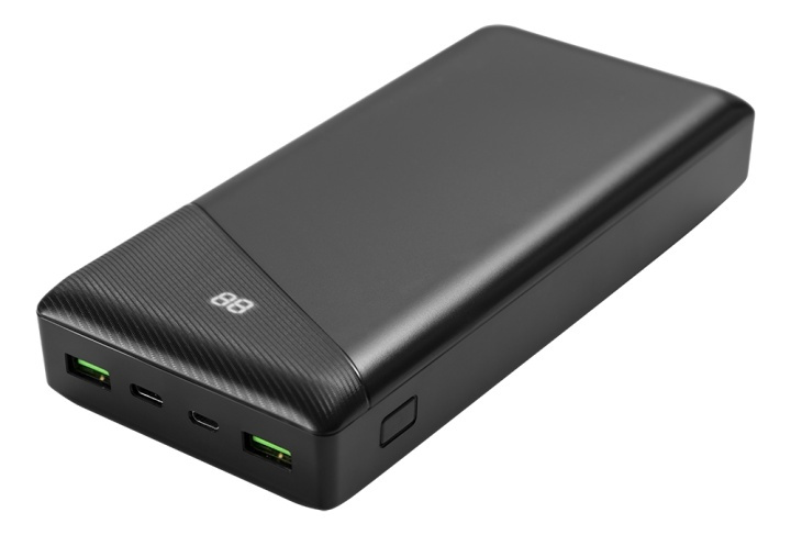 DELTACO Power bank 30 000 mAh, 1x USB-C, 2x USB-A, Fast charge, 111 Wh in de groep SMARTPHONE & TABLETS / Opladers & Kabels / Powerbanks bij TP E-commerce Nordic AB (A17218)