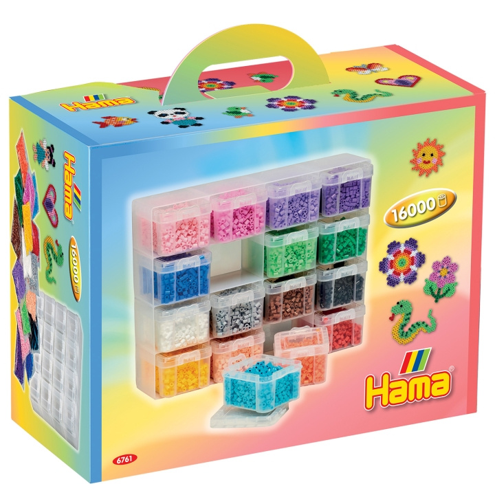 Hama Midi Storage Box Set 16 pcs in in de groep SPORT, VRIJE TIJD & HOBBY / Hobby / Kralen / Kraalborden & Kralen bij TP E-commerce Nordic AB (A18762)