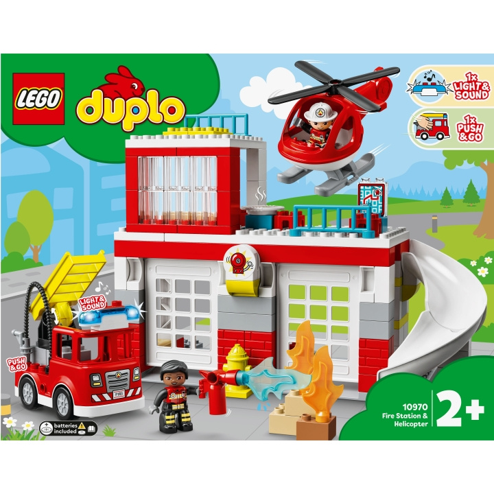 Lego Duplo - Brandweerkazerne & Helikopter 10970 in de groep SPEELGOED, KINDER- & BABYPRODUCTEN / Speelgoed / Bouwspeelgoed / Lego bij TP E-commerce Nordic AB (A18947)