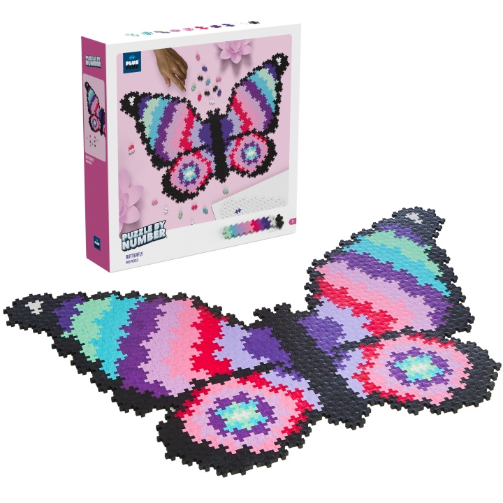 Plus Plus Puzzle By Number Butterfly 800 in de groep SPEELGOED, KINDER- & BABYPRODUCTEN / Speelgoed / Bouwspeelgoed / Bouwblokken bij TP E-commerce Nordic AB (A19340)