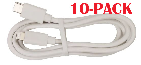 10-PACK Kabel USB-C - Lightning, 2,4A, 1m, Wit in de groep SMARTPHONE & TABLETS / Opladers & Kabels / Kabels / Kabels Lightning bij TP E-commerce Nordic AB (A22392PKT10)