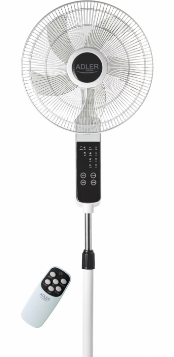 Adler AD 7328 staande ventilator 40cm met afstandsbediening, wit in de groep HUISHOUDEN & TUIN / Ventilatoren & Klimaatproducten / Vloerventilatoren bij TP E-commerce Nordic AB (A22446)