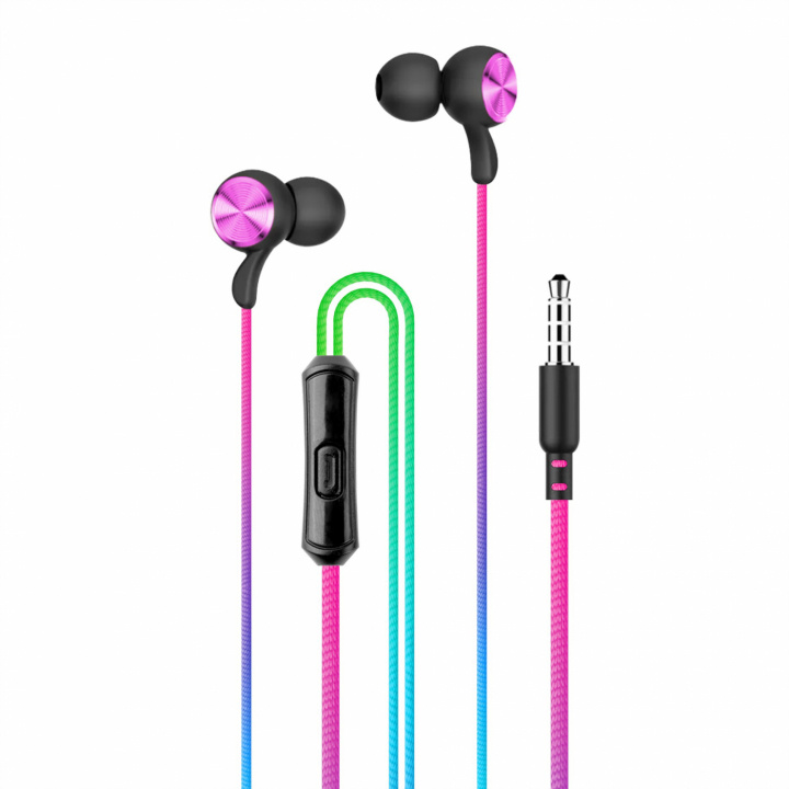 Setty SPD-J-313 Wired earphones, Rainbow in de groep HOME ELECTRONICS / Audio & Beeld / Koptelefoon & Accessoires / Koptelefoon bij TP E-commerce Nordic AB (A22502)