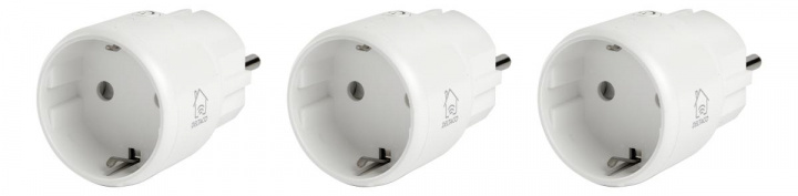 DELTACO SMART HOME strömbrytare, LED-indikator, WiFi 2,4GHz, 1xCEE 7/3, 10A, timer, 3-pack, Vit in de groep HUISHOUDEN & TUIN / Smart home / Smart plugs bij TP E-commerce Nordic AB (A22552)